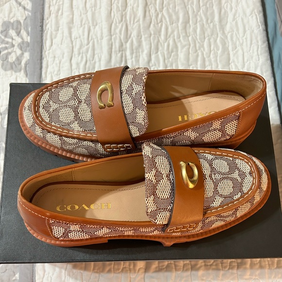 Coach Shoes - Coach Leah Textured Jacquard Loafers